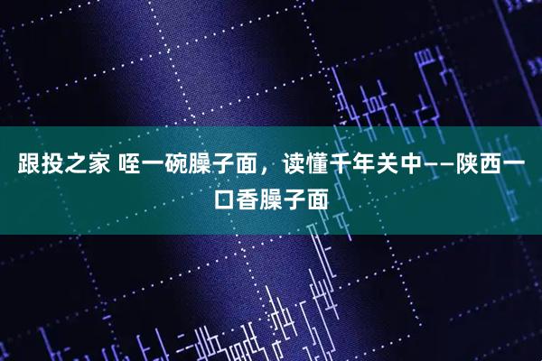 跟投之家 咥一碗臊子面，读懂千年关中——陕西一口香臊子面
